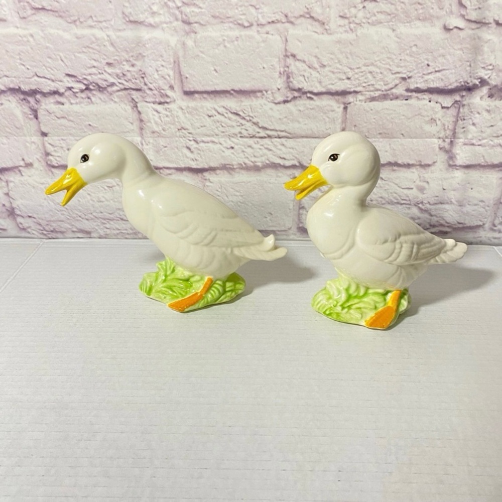 Duck Goose Figurines Set of Two Vintage